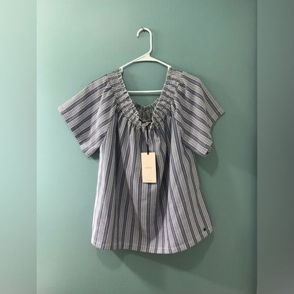 NWT … NUMPH “Size: 38 / XL” Shoya Striped Top / Blouse - Picture 1 of 5